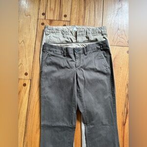 Banana Republic Charcoal and Khaki Pants Set